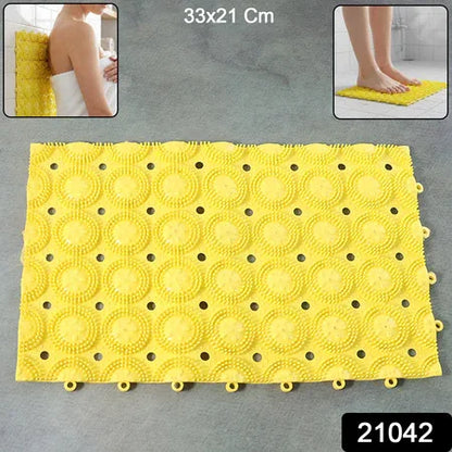 Multipurpose Anti-slip Bathroom Massage Mat With Suction Cups (33 21 Cm) - Zidbik
