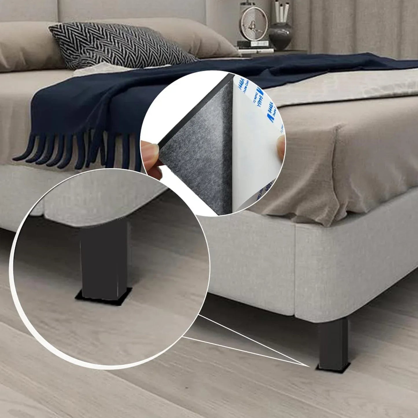 9134 Furniture Pad Square Felt Pads Floor Protector Pad For Home All Furniture Use (Pack Of 4 Pc) - Zidbik