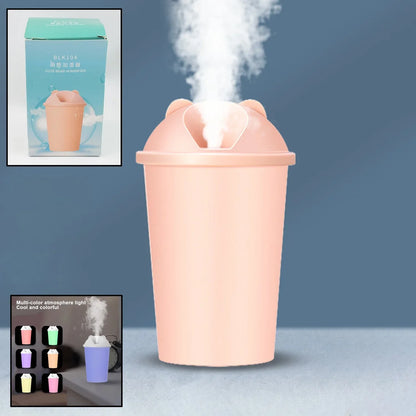 Cute Bear Shape Usb Humidifiers Cup (1 Pc Multicolor Light) - Zidbik