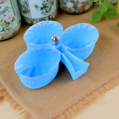 Premium 3-compartment Revolving Dry Fruit Box (1 Pc) - Zidbik