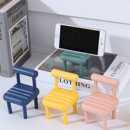 8886 Mobile Phone Holder Mini Chair Cell Phone Stand Portable Smartphone Dock Cellphone Holder For Desktop Design Compatible With All Mobile Phones (1 Pc) - Zidbik