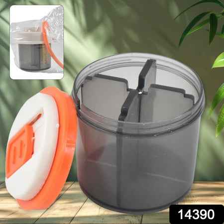 Plastic 4 Section Pill Box Organizer (1 Pc  Mix Color)