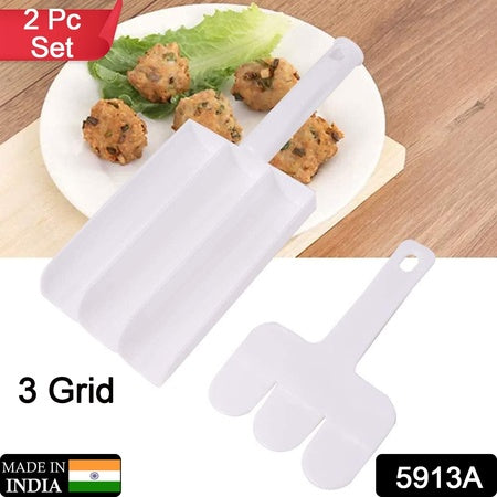 5913a Small Multifunction Fritters Maker - Creative Fritters Scoop Multi-function Ball Maker  Portable Maker For Making Cake Balls Ice Cream Spoon Doughnut Hand Cutting Scoop(2pc Set) - Zidbik
