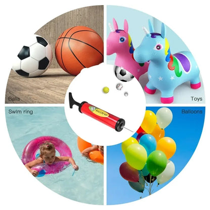 9329 Inflator Air Ball Pump Soft Bouncing Ball Development Kids Toy Sports Plastic Pump For Soccer Basketball Football Volleyball Ball (24 Cm) - Zidbik