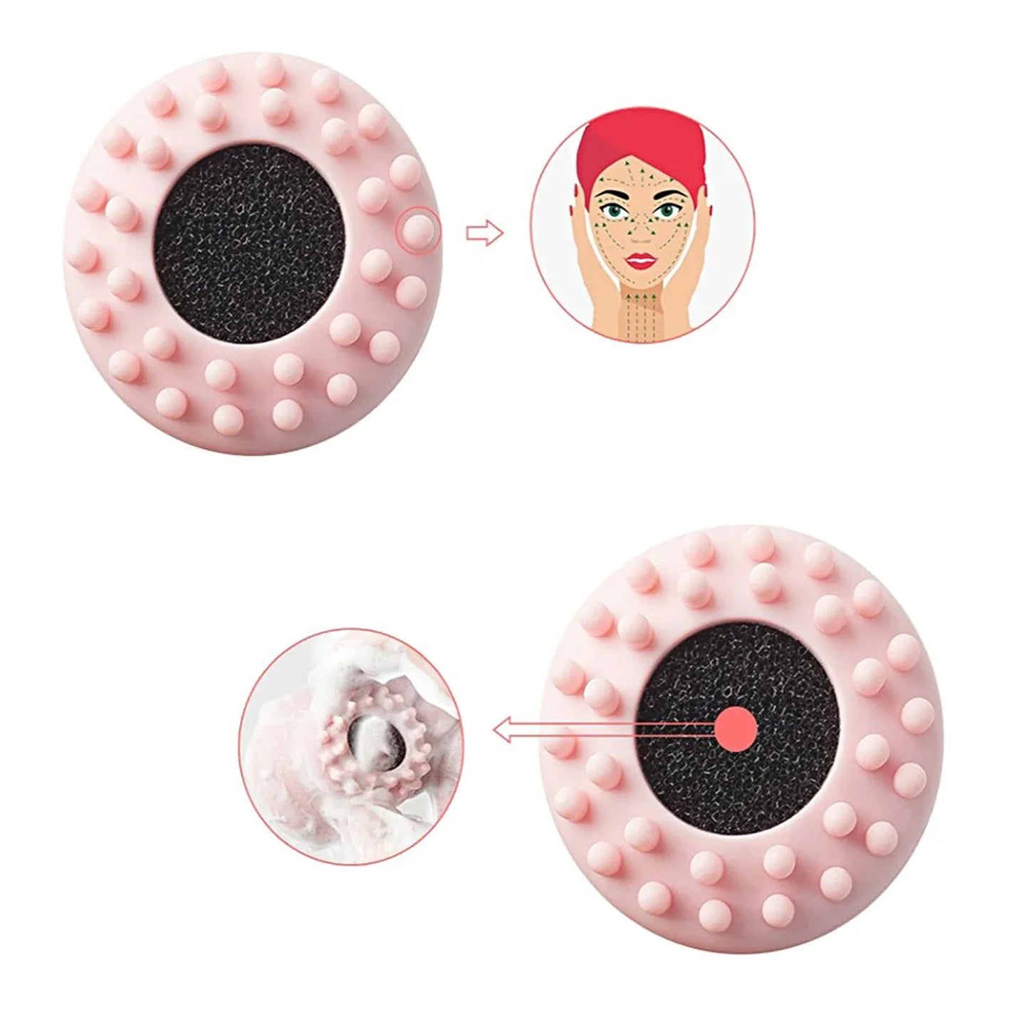 1671 Facial Cleansing Brushes Cute Octopus Shape Silicone Face Scrubber Massager Skincare Tool (1pc) - Zidbik