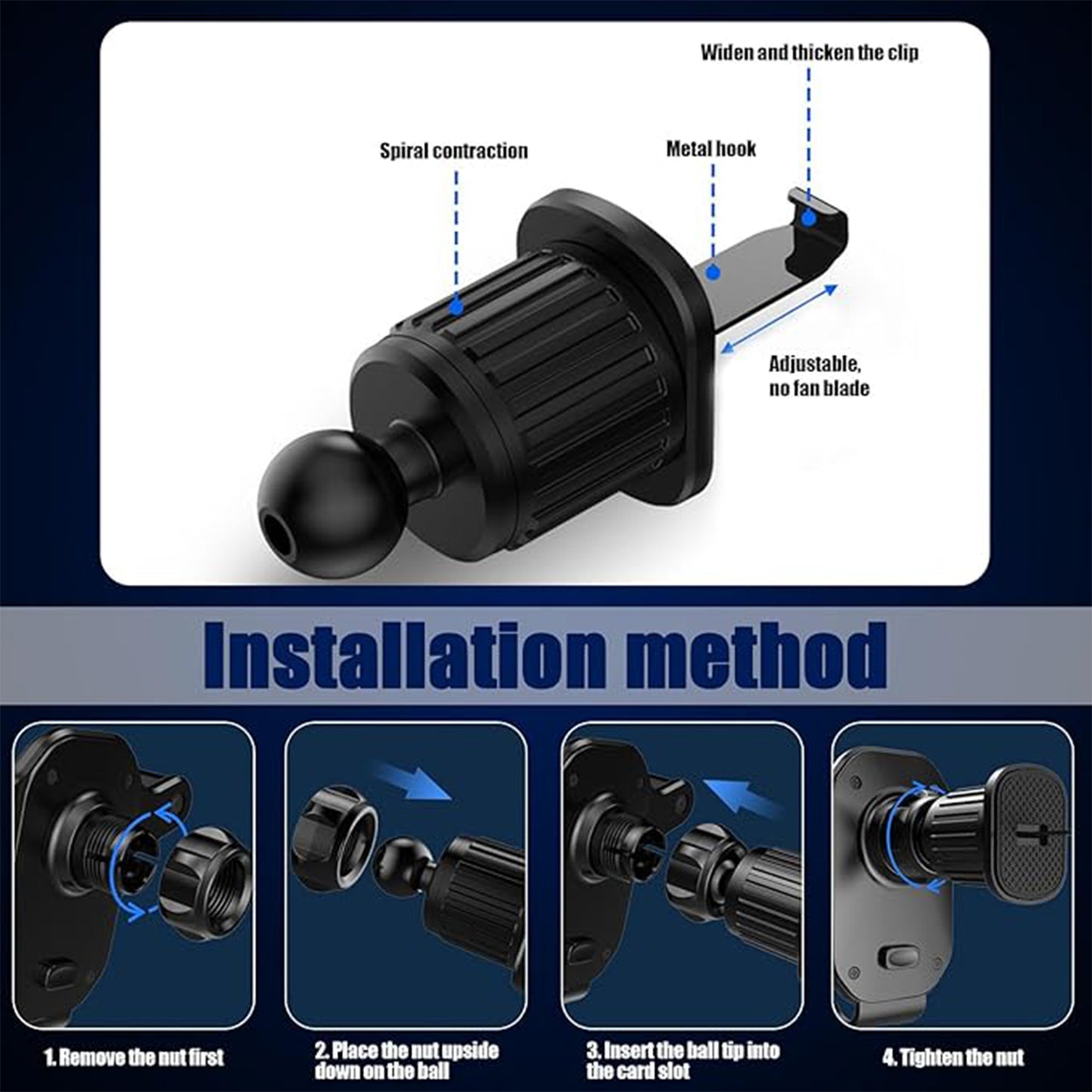 Universal Air Vent Gravity Car Phone Holder Mount (1 Set) - Zidbik