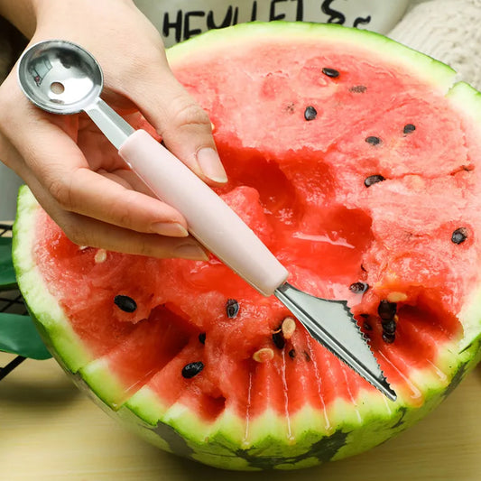7031 Multifunctional Stainless Steel Fruit Vegetable Pattern Carving Knife Peeler Corer Spherical Dig Ball Scoop Garnishing Dig Ball Spoon Kit. - Zidbik