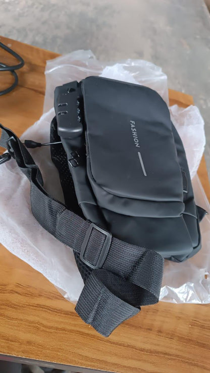 Trendy Anti-theft Crossbody Sling Bag With Usb Charging Port (1 Pc) - Zidbik