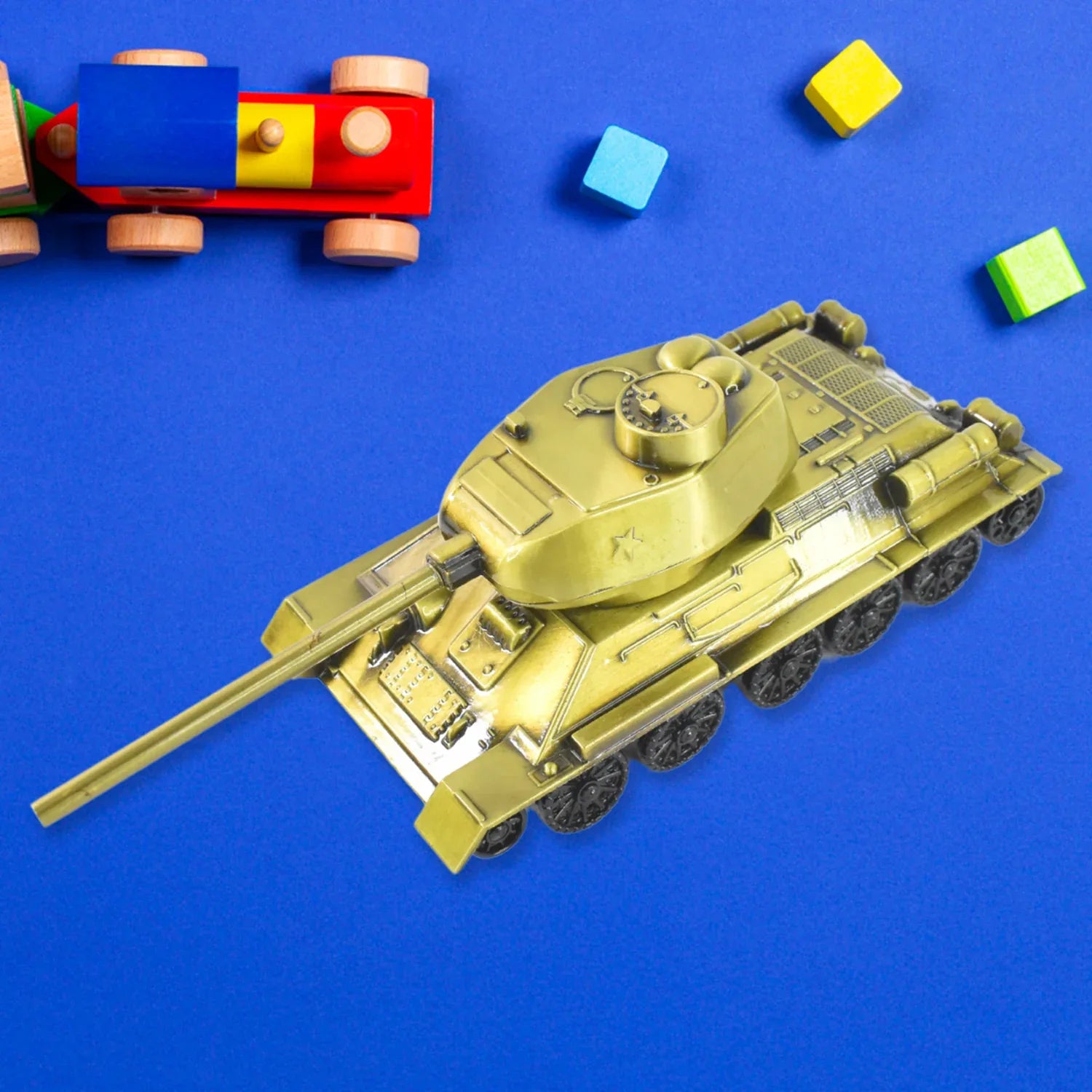 Retro Iron Art Tank Model Nostalgia Tank Crafts Home Decor Ornament Desktop Decorations For Office Living Room Childrens Room Gift (Metal) - Zidbik