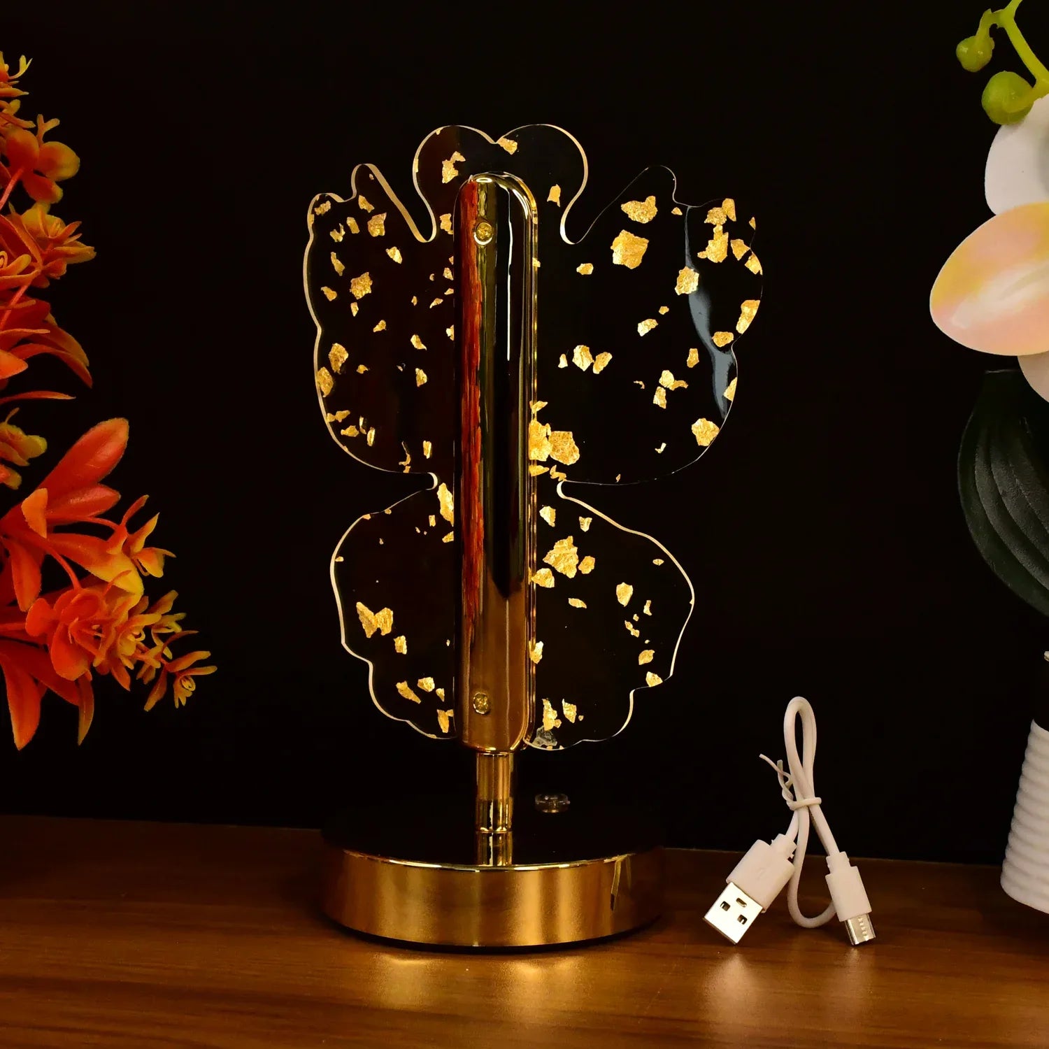 Luxury Golden Crystal Led Table Lamp (1 Pc) - Zidbik