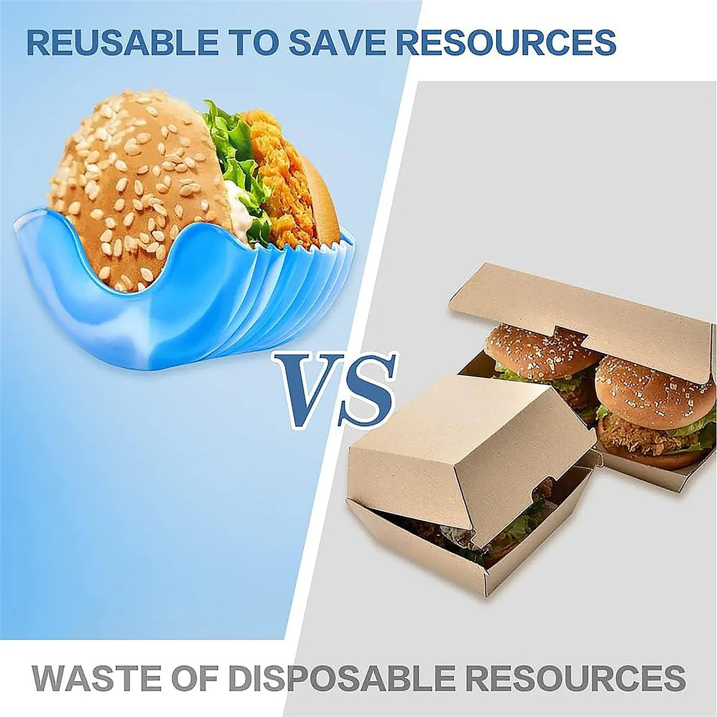 Silicone Burger Holder Snack Holder Reusable Burger Holder - Zidbik