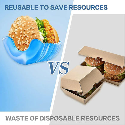 Silicone Burger Holder Snack Holder Reusable Burger Holder - Zidbik