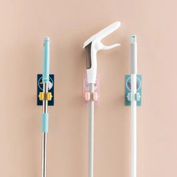 1633 Magic Sticker Series Self Adhesive Mop And Broom Holder - Zidbik