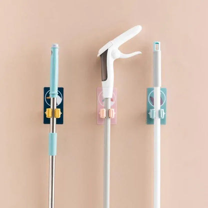 1633 Magic Sticker Series Self Adhesive Mop And Broom Holder - Zidbik