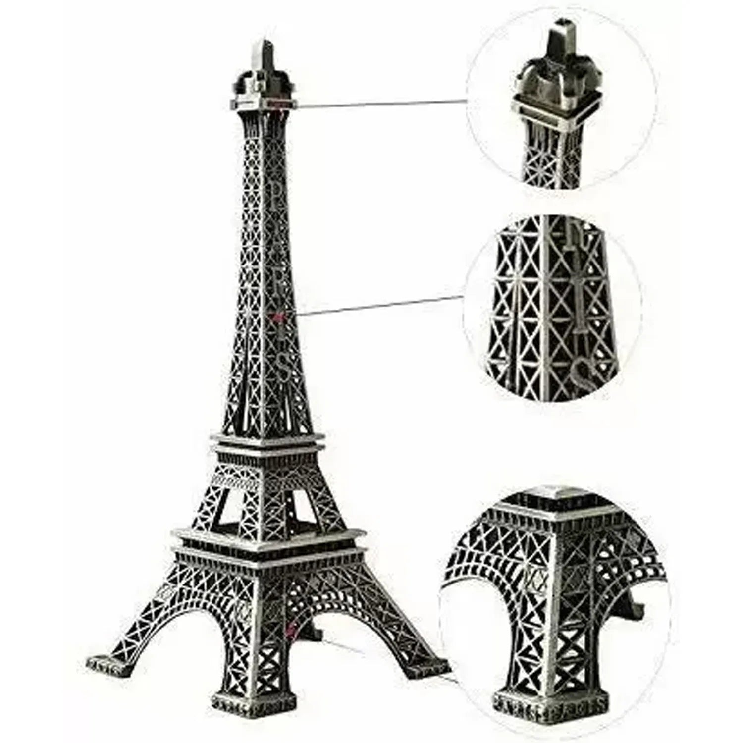 4733 Antique Finish 3d Metal Paris Eiffel Tower Metal Craft Famous Landmark Building Metal Statue Cabinet Office Gifts Decorative Showpiece. - Zidbik