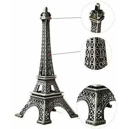 4733 Antique Finish 3d Metal Paris Eiffel Tower Metal Craft Famous Landmark Building Metal Statue Cabinet Office Gifts Decorative Showpiece. - Zidbik