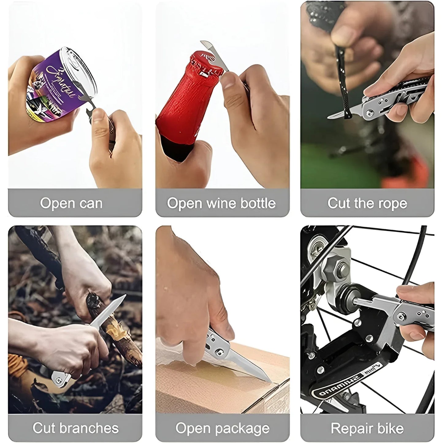 Stainless Steel 8-in-1 Multipurpose Pocket Tool Kit - Zidbik