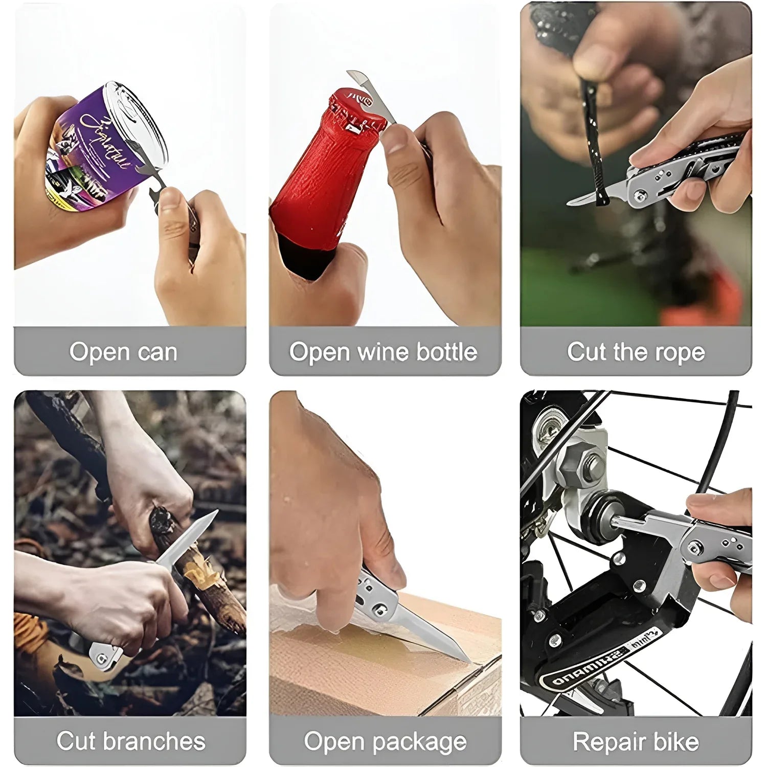 Stainless Steel 8-in-1 Multipurpose Pocket Tool Kit - Zidbik