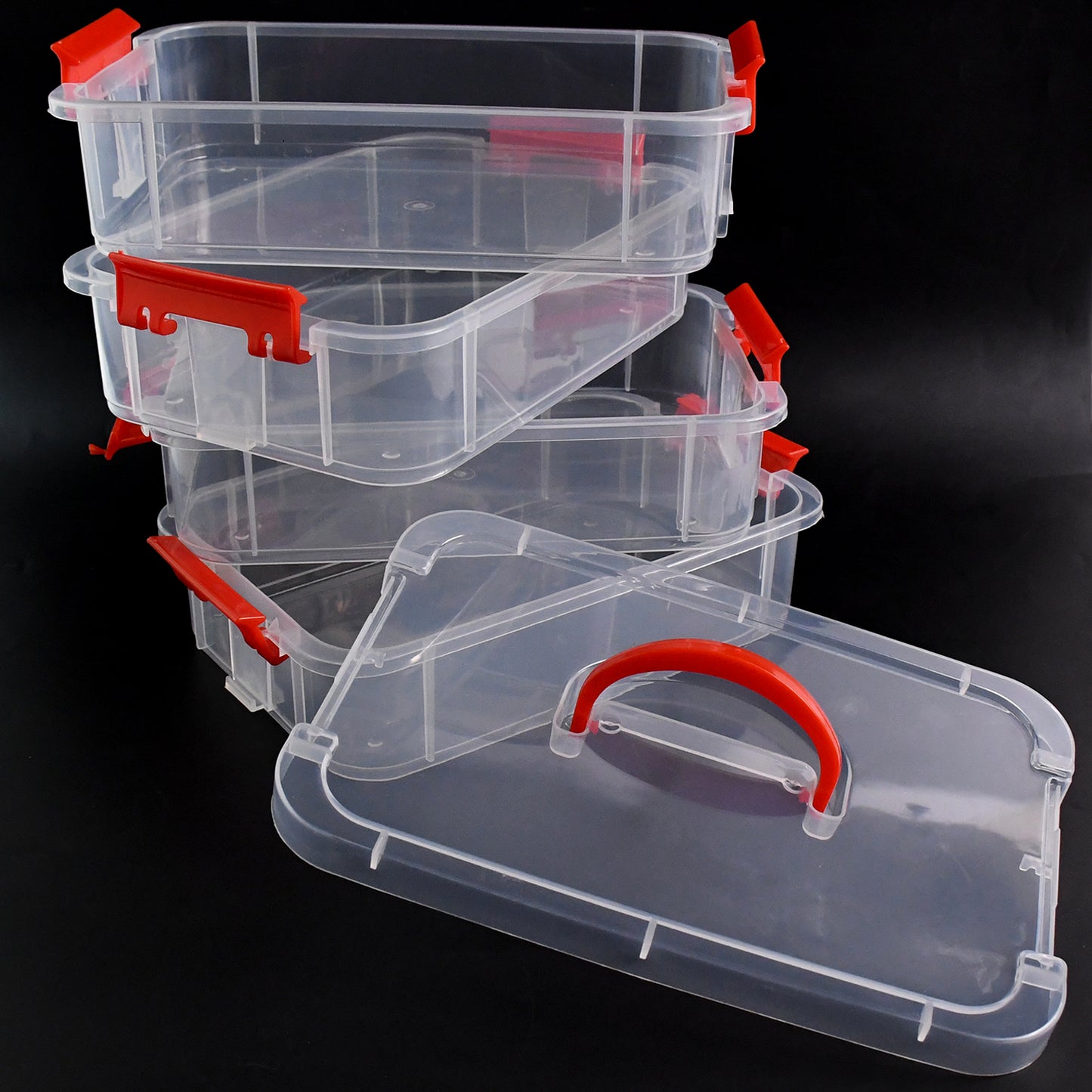 4-layer Transparent Multipurpose Plastic Storage Box - Zidbik