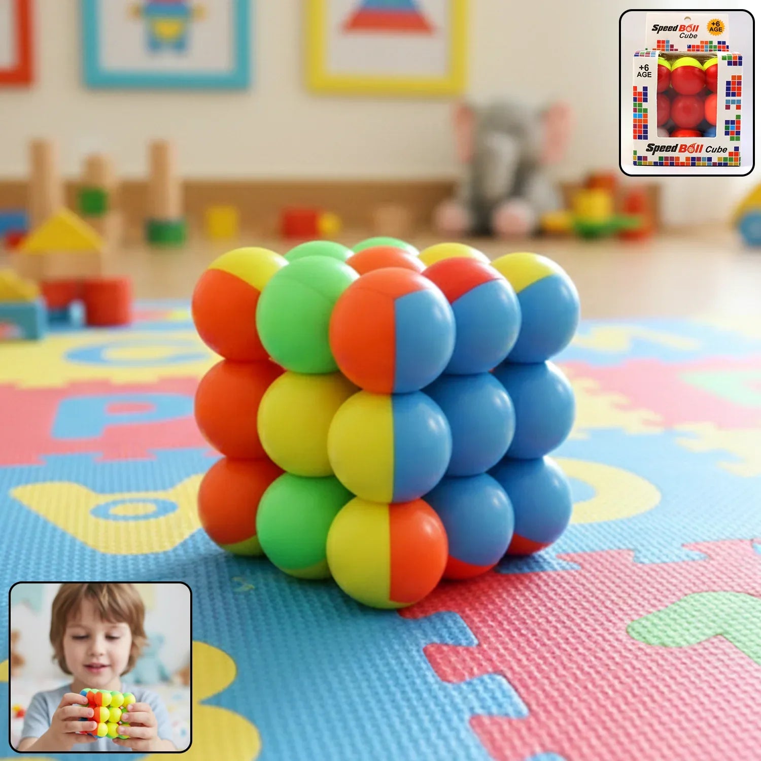 Speed Ball Cube Toy Colorful Puzzle Cube - Zidbik