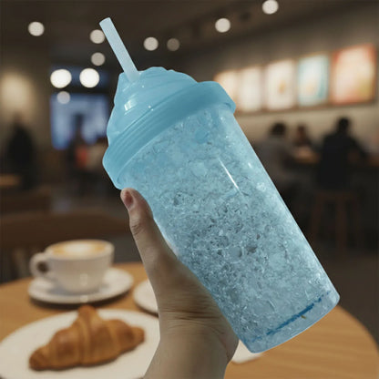 Cute Ice Cream Swirl Design Tumbler Sipper Bottle (500 Ml 1 Pc) - Zidbik