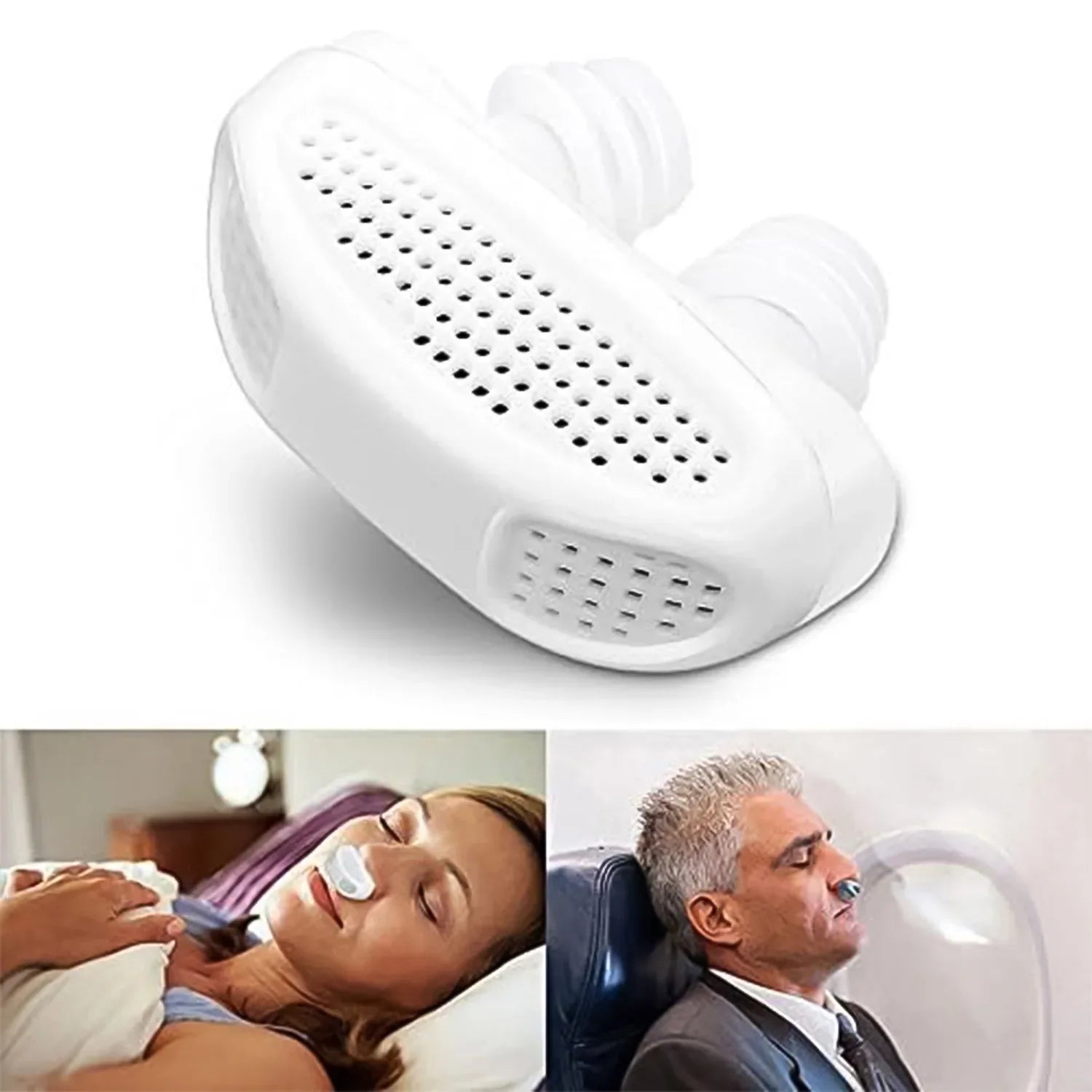 2 In 1 Anti Snoring And Air Purifier Nose Clip Anti Snoring Device (1 Pc With Plastic Case) - Zidbik