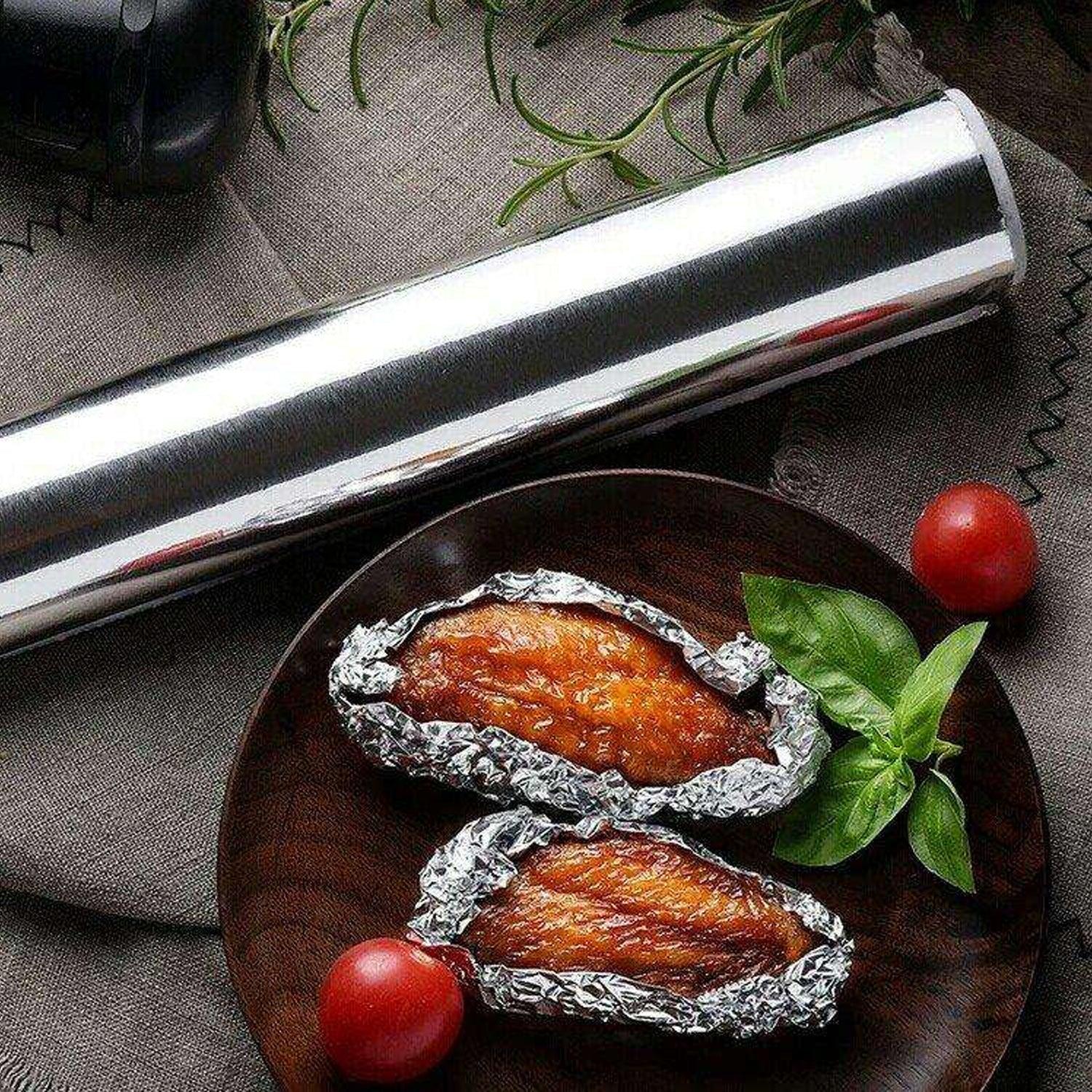 5990 Aluminum Foil Roll Heavy Duty Non Stick Thick Aluminum Foil Sheet Baking Grilling Tool (9 Mtr) - Zidbik