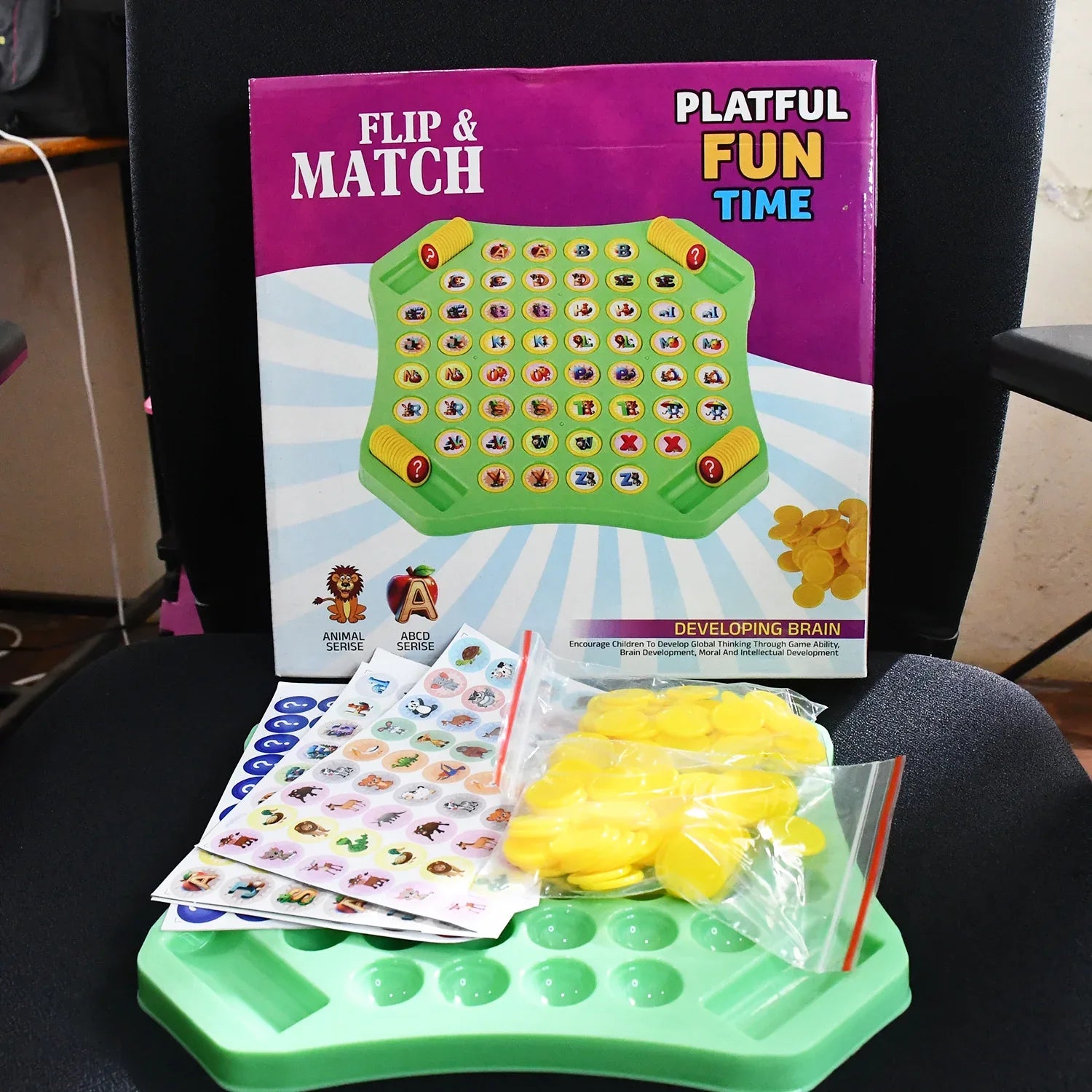 Flip Match Educational Puzzle Game Toy (1 Set) - Zidbik