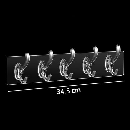 4992 Adhesive Transparent Heavy Duty Wall Hook - Zidbik