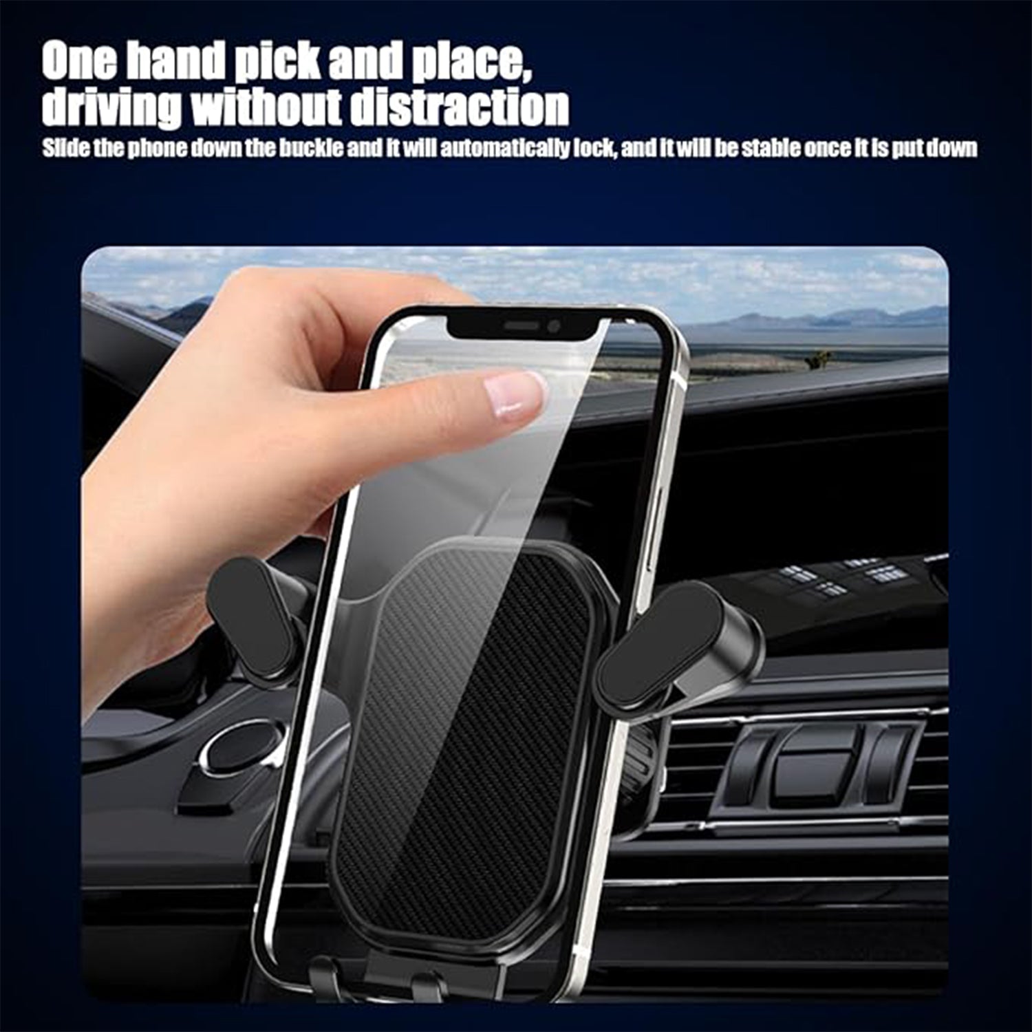 Universal Air Vent Gravity Car Phone Holder Mount (1 Set) - Zidbik