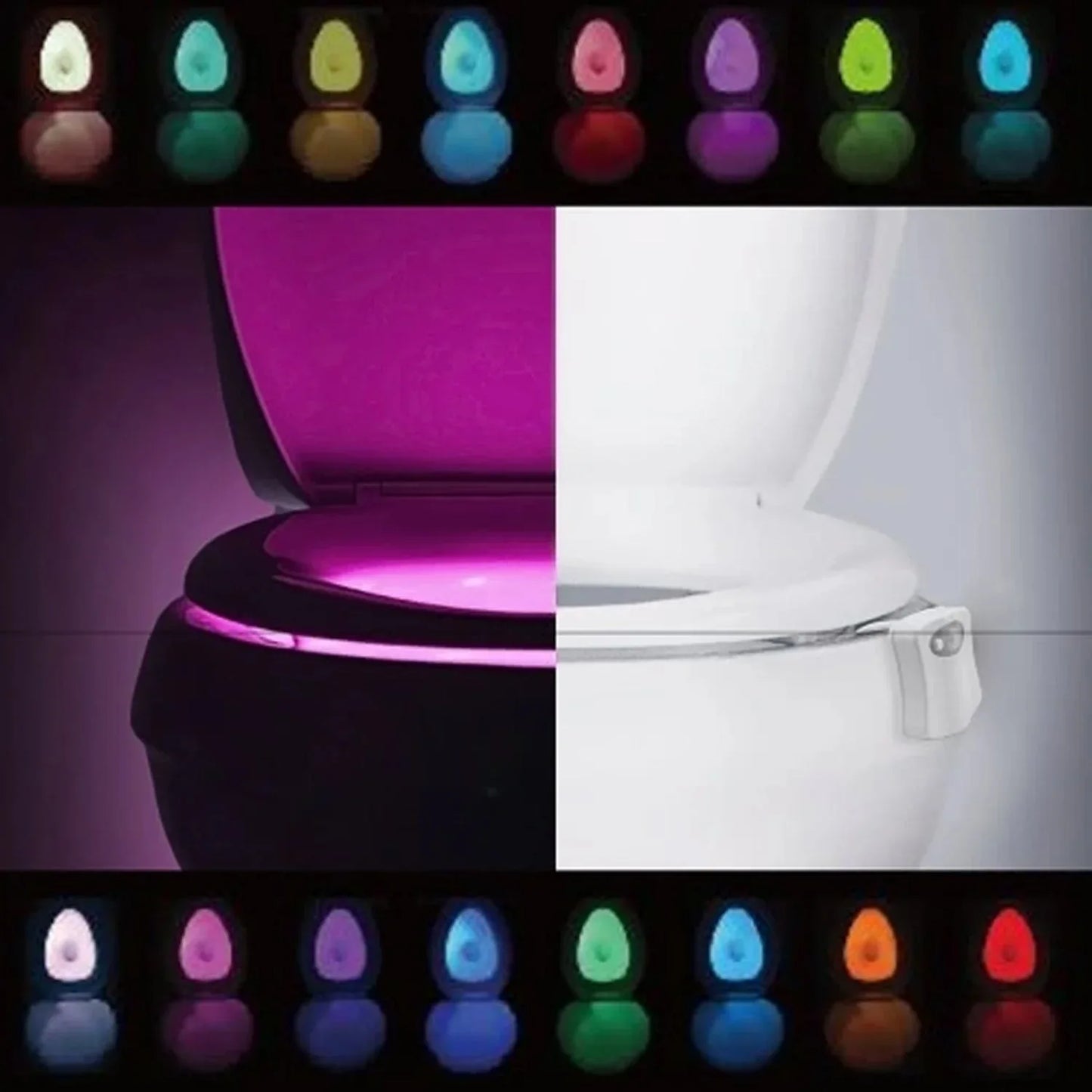 Toilet Light Led Toilet Bowl Light Toilet Cover Lamp (1 Pc Battery Not Included) - Zidbik