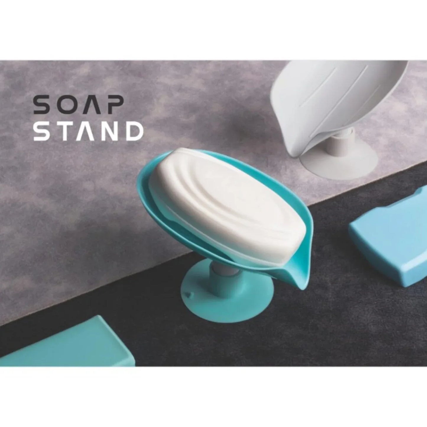 Soap Holder Stand Self Draining Soap Dish Holder Soap Box (1 Pc) - Zidbik