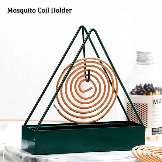 12880 Mosquito Coil Holder - Triangular Iron Frame for Outdoor Stylish Mosquito Repellent Incense - Zidbik