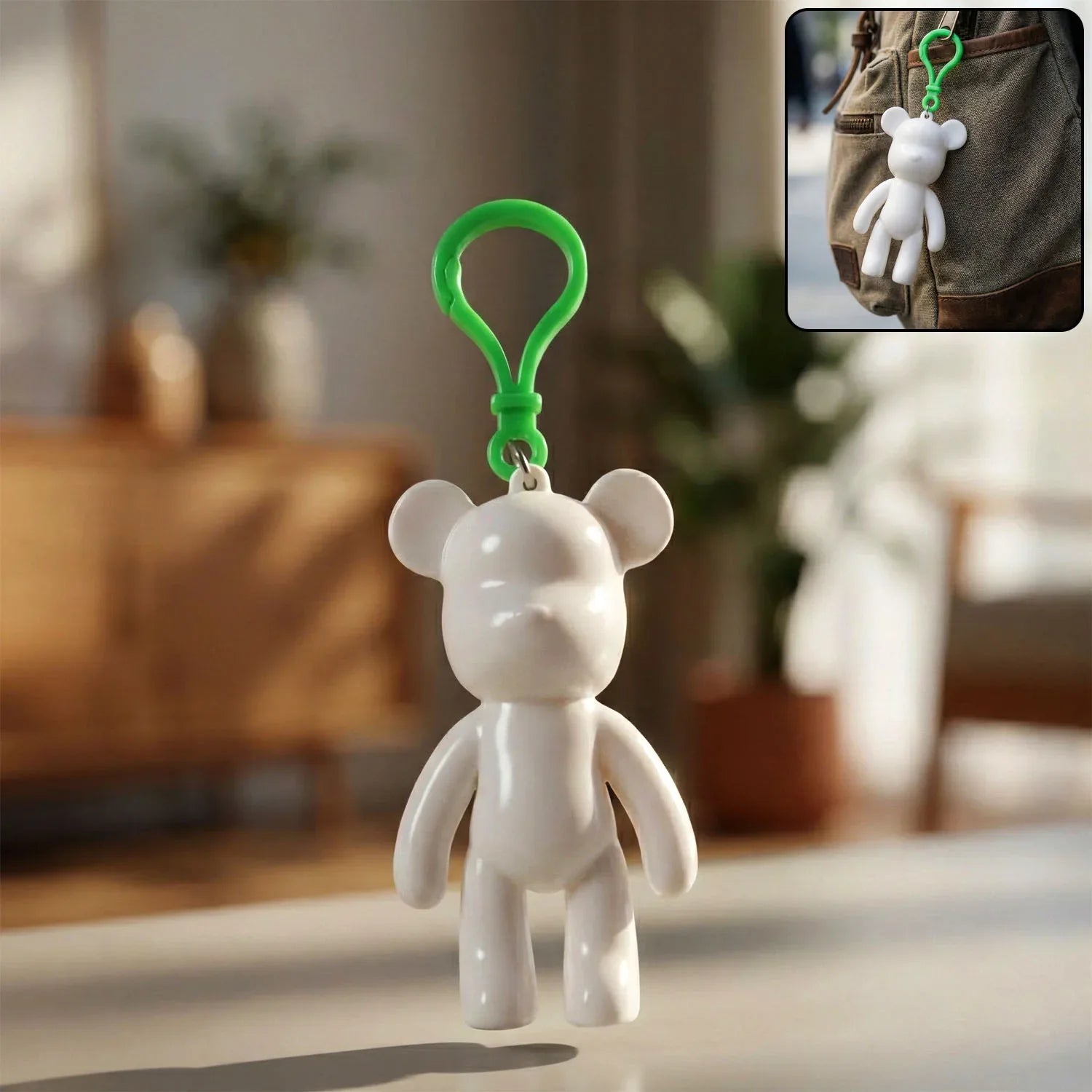 Cute Bear Shape Decorative Keychain (1 Pc) - Zidbik