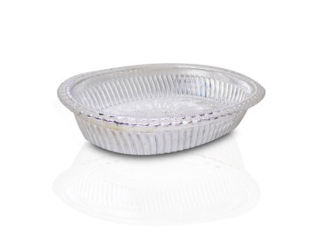 2090 Multipurpose Royal Design Oval Silver Gift Tray - Zidbik