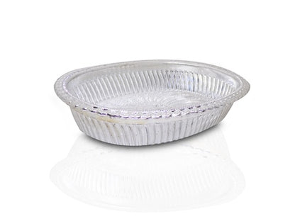2090 Multipurpose Royal Design Oval Silver Gift Tray - Zidbik