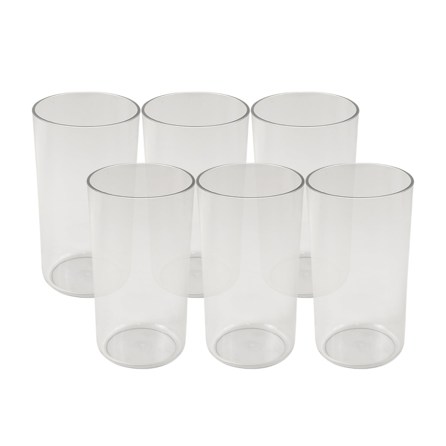Apex Clear Plastic Tumbler  Glass Set  6-piece Unbreakable - Zidbik