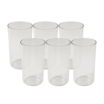 Apex Clear Plastic Tumbler  Glass Set  6-piece Unbreakable - Zidbik