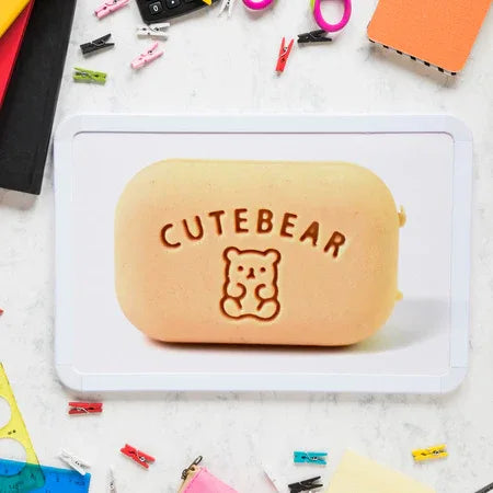 Cute Soap Shaped Erasers With Plastic Case (1 Pc With Case) - Zidbik
