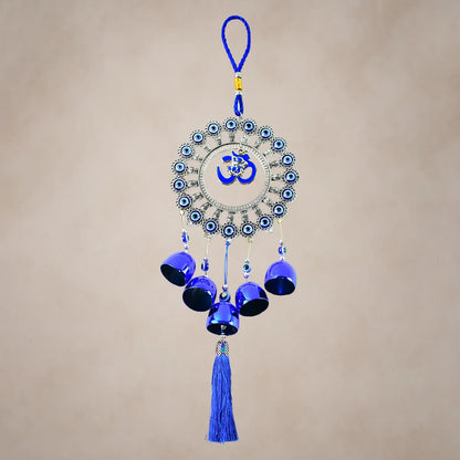 Decorative Om Evil Eye Wind Chime Wall Hanging (1 Pc) - Zidbik