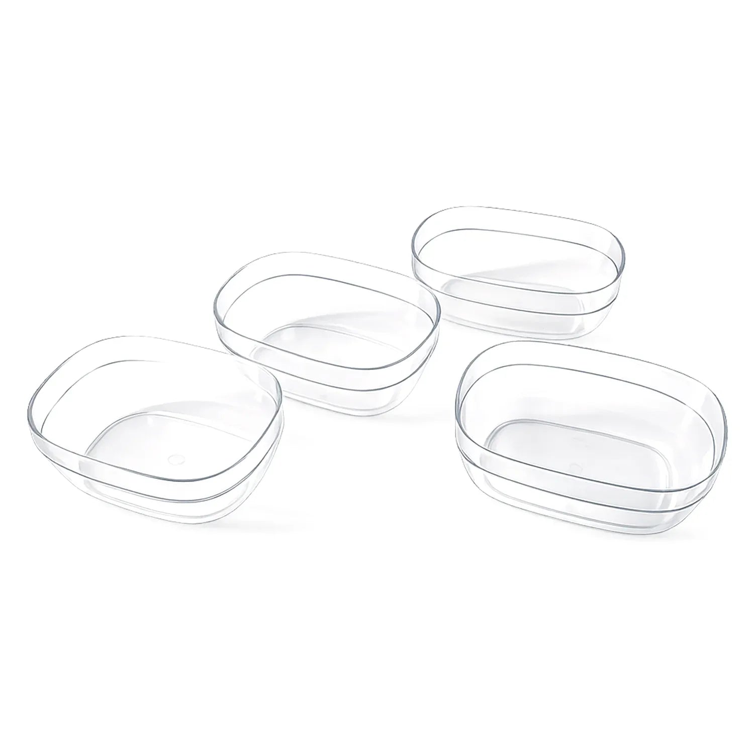 Transparent Multipurpose Serving Bowl Set (4 Pc Set) - Zidbik