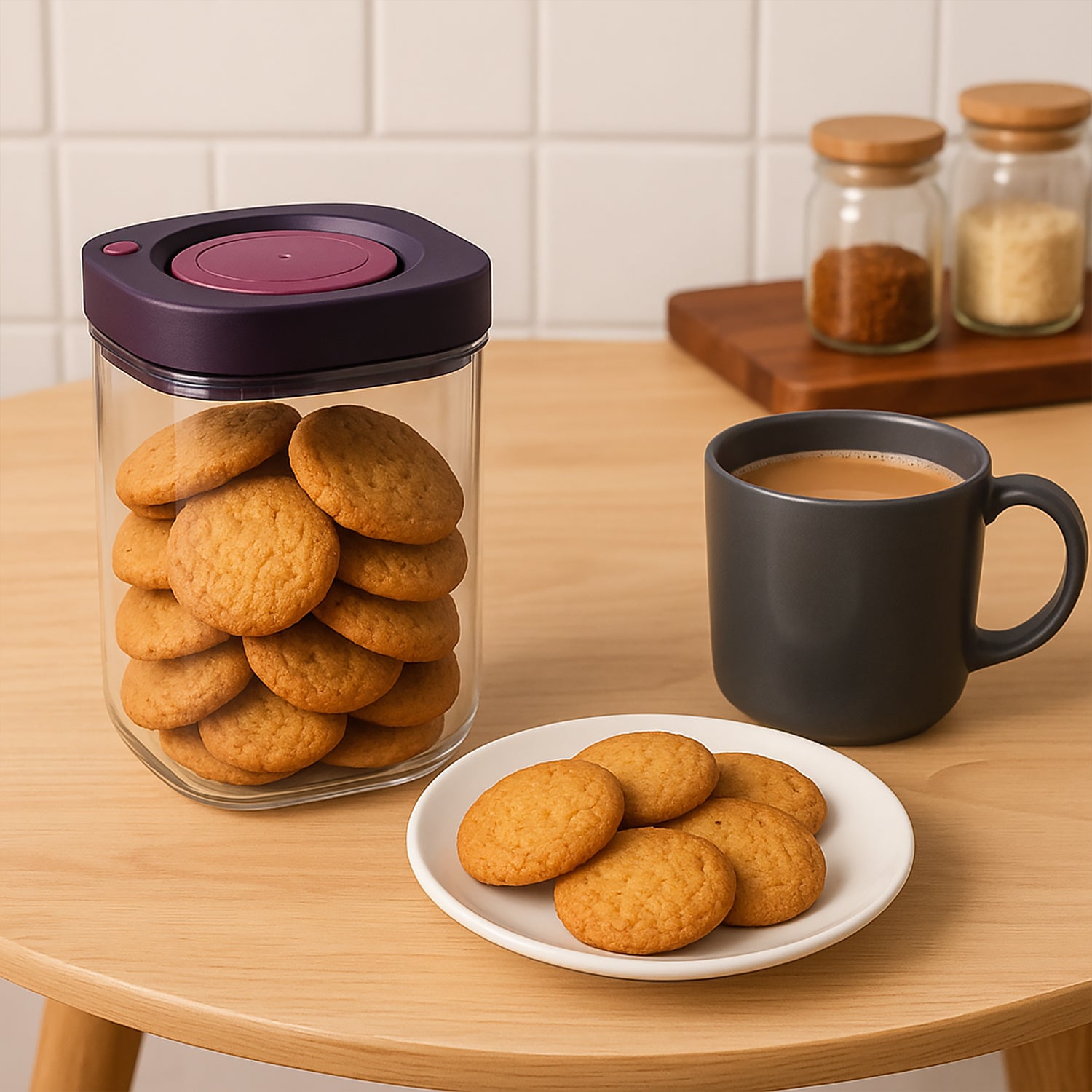 Supermom Airtight Kitchen Storage Containers (2 Pc Set  1200ml) - Zidbik