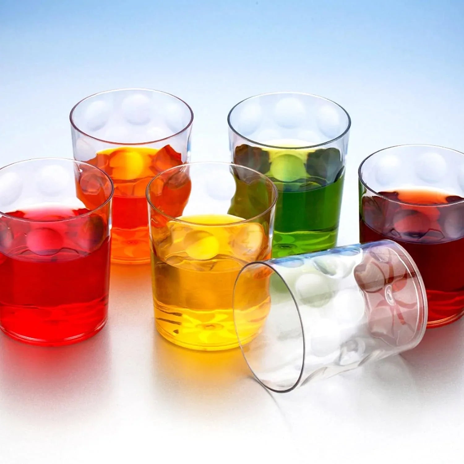 Magic Glass Clear Glass Bubble Water Juice Glasses (6 Pcs Set) - Zidbik