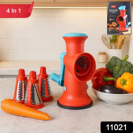 Apex 4 In 1 Signature Rotary Grater With Interchangeable Blades - Zidbik