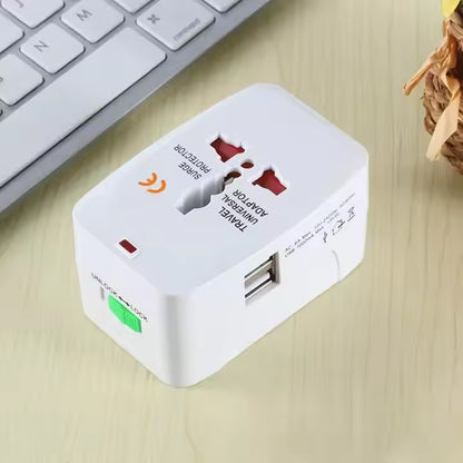 Universal Travel Adapter With Dual Usb Charger Ports - International Multipurpose - Zidbik