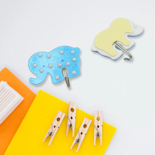 Multipurpose Strong Hook Self-adhesive Hooks For Wall Heavy Plastic Hook Sticky Hook Household For Home Decorative Hooks Bathroom All Type Wall Use Hook Suitable For Bathroom Kitchen Office - Zidbik