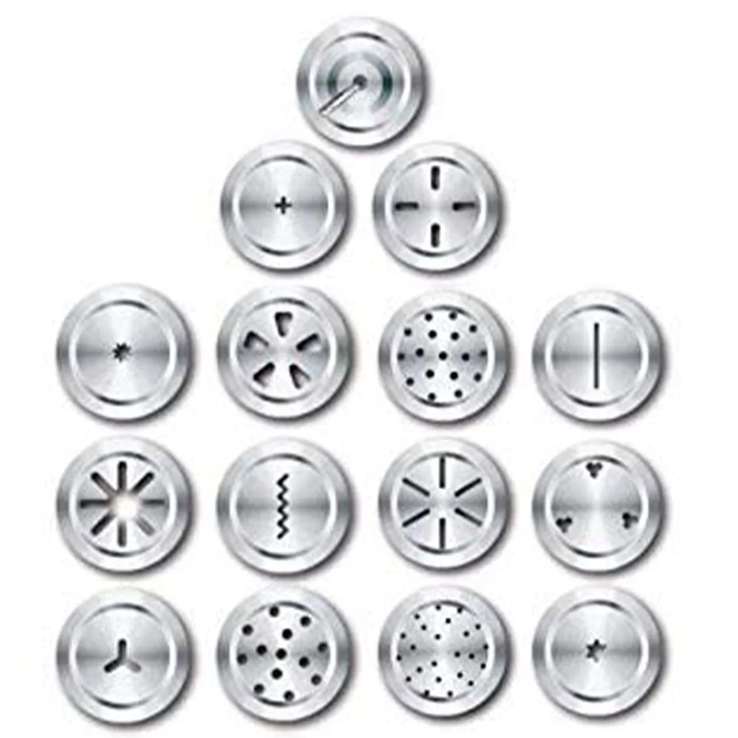2327 15 In 1 Stainless Steel Kitchen Press With Different Parts - Zidbik