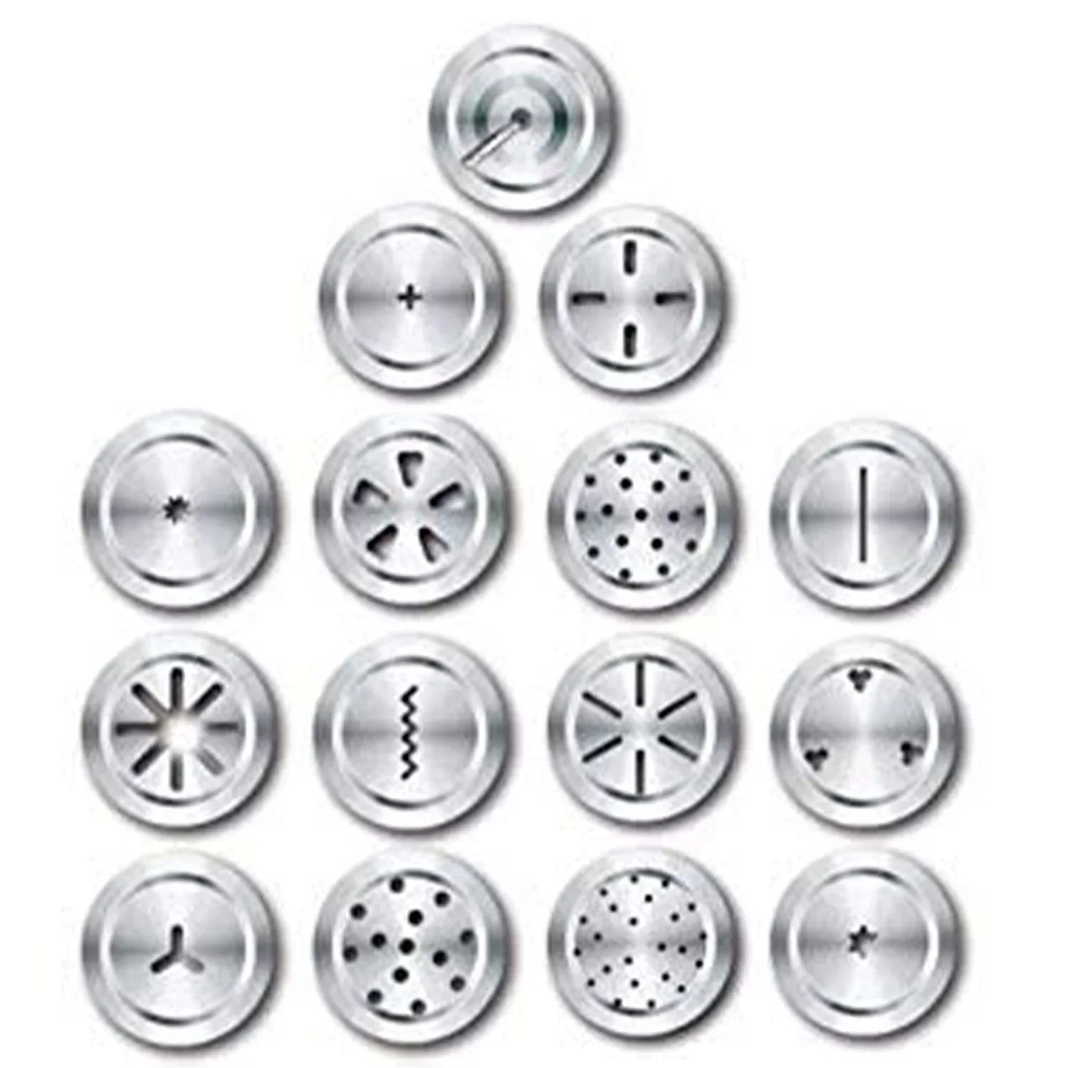 2327 15 In 1 Stainless Steel Kitchen Press With Different Parts - Zidbik