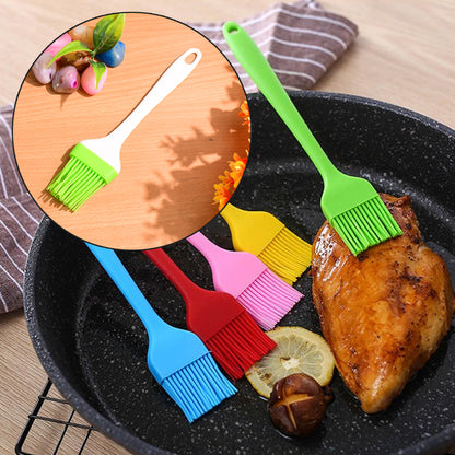 Silicone Kitchen Oil Spatula Brush With Handle Pastry  Cake Brush (17 Cm  1 Pc) - Zidbik