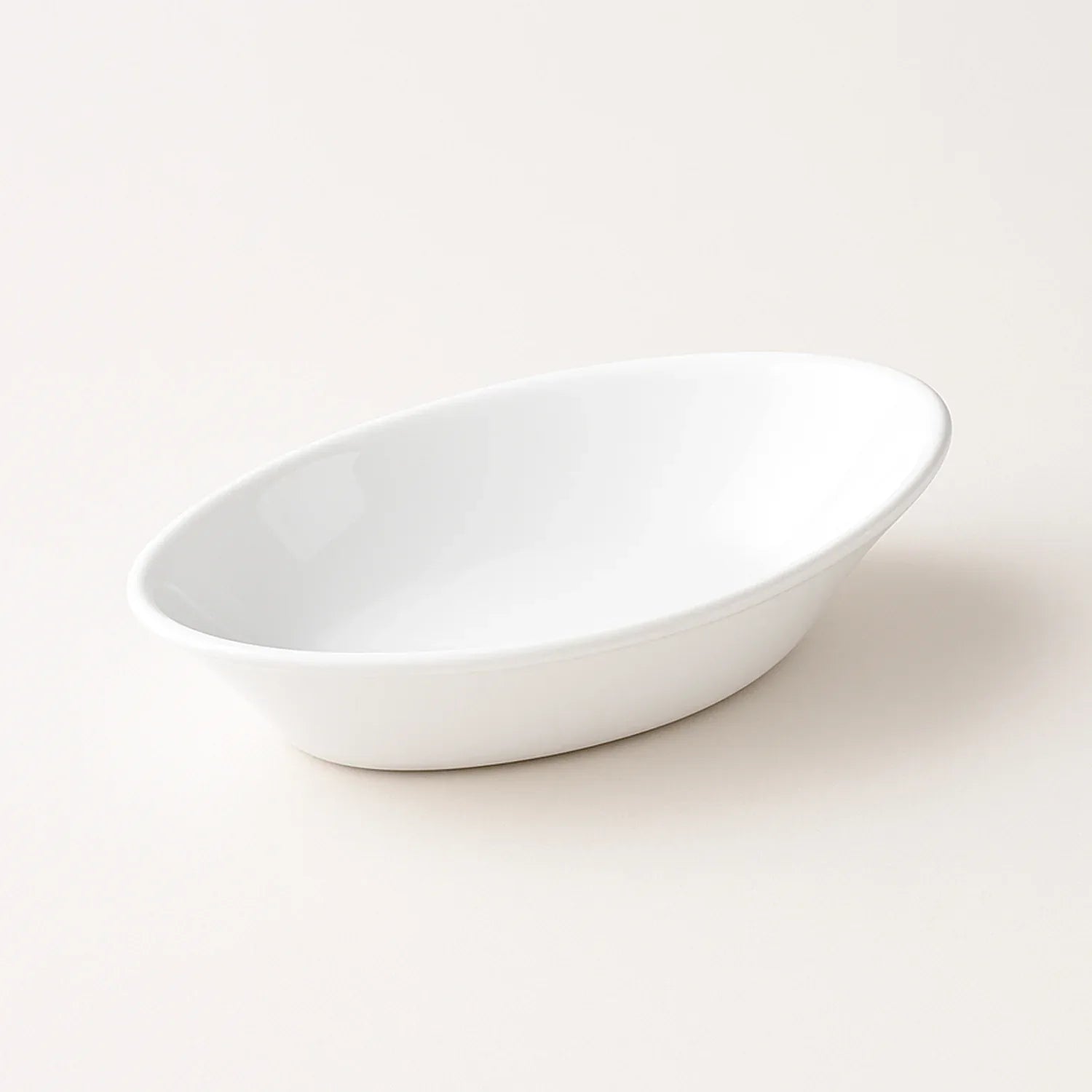 Plastic Marin Serving Bowl Elegant Oval Deep Bowl (1 Pc White) - Zidbik